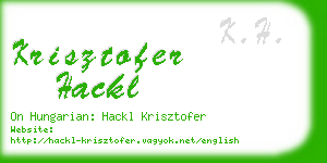 krisztofer hackl business card